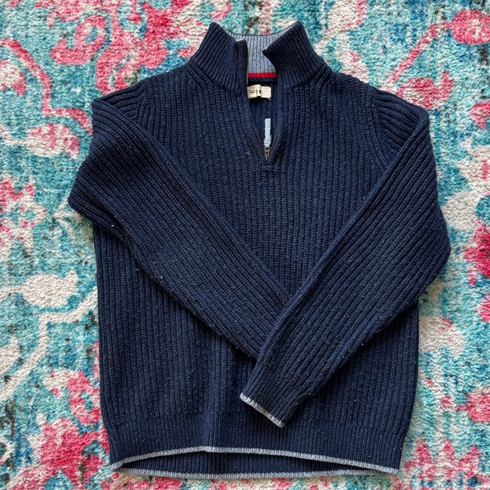 Mini Boden Blue and Red Knit Sweater